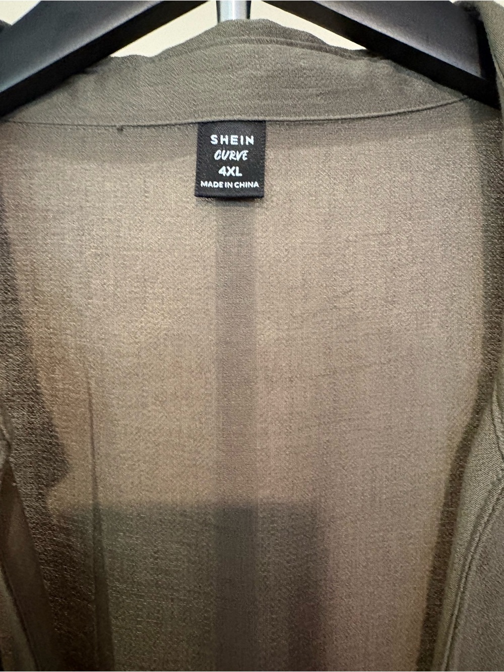 SHEIN Olive Wrap Maxi Dress with Waist Tie - Picture 3 of 3